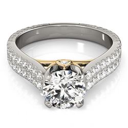 1.61 ctw VS/SI Diamond Ring 18K White & Yellow Gold - REF-301H6M - SKU:28101