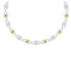 Image 1 : 25 ctw SI/I Fancy And Diamond Necklace 18K White Gold - REF-2280M2F - SKU:40127