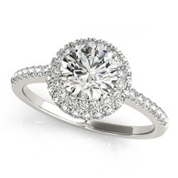 2.15 ctw VS/SI Diamond Halo Ring 18K White Gold - REF-512V3Y - SKU:26488