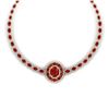 Image 2 : 43.54 ctw Ruby & VS Diamond Necklace 18K Yellow Gold - REF-1054Y5X - SKU:39278
