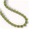 Image 2 : 73.41 ctw Peridot & Diamond Halo Necklace 10K Rose Gold - REF-888F2N - SKU:41502