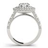 Image 2 : 3 ctw VS/SI Diamond Halo Ring 18K White Gold - REF-597M3F - SKU:26886
