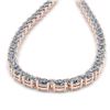 Image 2 : 26 ctw Oval SI Diamond Necklace 14K Rose Gold - REF-4275M2F - SKU:38514