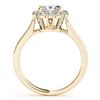 Image 2 : 1.50 ctw VS/SI Princess Diamond Halo Ring 18K Yellow Gold - REF-331M3F - SKU:27158