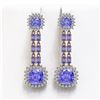 Image 1 : 20.06 ctw Tanzanite & Diamond Earrings 14K Rose Gold - REF-469Y6X - SKU:44919