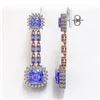 Image 2 : 20.06 ctw Tanzanite & Diamond Earrings 14K Rose Gold - REF-469Y6X - SKU:44919