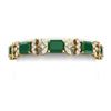 Image 1 : 38.13 ctw Emerald & VS Diamond Bracelet 18K Yellow Gold - REF-527V3Y - SKU:39392