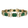 Image 3 : 38.13 ctw Emerald & VS Diamond Bracelet 18K Yellow Gold - REF-527V3Y - SKU:39392
