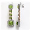 Image 2 : 19.88 ctw Peridot & Diamond Earrings 14K Rose Gold - REF-269H5M - SKU:44937