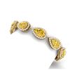 Image 2 : 39.26 ctw Canary Citrine & VS Diamond Bracelet 18K Yellow Gold - REF-418W2H - SKU:38870