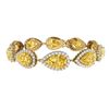 Image 3 : 39.26 ctw Canary Citrine & VS Diamond Bracelet 18K Yellow Gold - REF-418W2H - SKU:38870