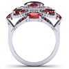 Image 3 : 9.86 ctw Ruby & VS Diamond Ring 18K White Gold - REF-218F2N - SKU:39294