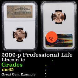 NGC 2009-p Professional Life Lincoln Cent 1c Graded ms65 By NGC