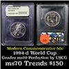 Image 1 : 1994-d World Cup Modern Commem Half Dollar 50c Graded ms70, Perfection By USCG