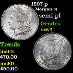 1897-p Morgan Dollar $1 Grades Select Unc