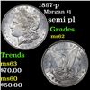 Image 1 : 1897-p Morgan Dollar $1 Grades Select Unc