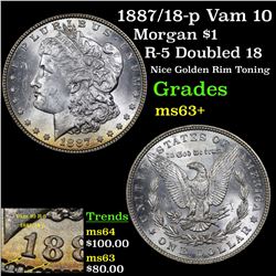 1887/18-p Vam 10 Morgan Dollar $1 Grades Select+ Unc