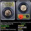 Image 1 : ANACS 2014-d Native American Enhanced, Coin and Currency Set Sacagawea Gold  1 Graded ms68 By ANACS