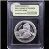 Image 2 : 2000-p Library of Congress Modern Commem Dollar $1 Graded GEM++ Proof Deep Cameo By USCG