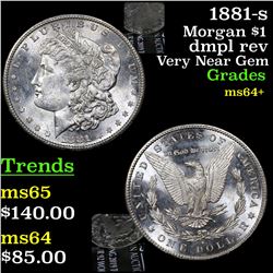 1881-s Morgan Dollar $1 Grades Choice+ Unc