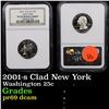 Image 1 : NGC 2001-s Clad New York Washington Quarter 25c Graded pr69 dcam By NGC