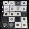 Image 1 : Page of 20 Mixed coins Morgan $1, Peace $1, Proof Washington 25c, Barber 10c, Indian 1c, Buffalo 5c