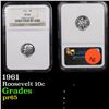Image 1 : NGC 1961 Roosevelt Dime 10c Graded pr65 By NGC