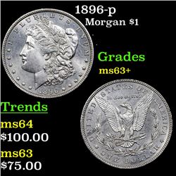 1896-p Morgan Dollar $1 Grades Select+ Unc