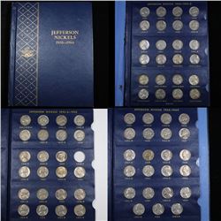 Near Complete Jefferson Nickel book 1938-1964 70 coins Grades