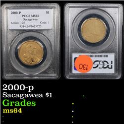 PCGS 2000-p Sacagawea Gold Dollar 1 Graded ms64 By PCGS