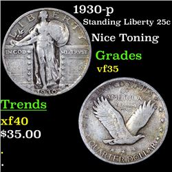 1930-p Standing Liberty Quarter 25c Grades vf++