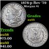 Image 1 : 1878-p Rev '79 Morgan Dollar $1 Grades Choice AU