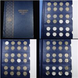 Near Complete Jefferson Nickel book 1938-1964 55 coins