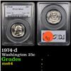Image 1 : 1974-d Washington Quarter 25c Graded ms64 By PCGS