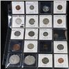 Image 1 : Page of 20 Mixed coins Morgan $1, Peace $1, Standing Liberty 25c, Barber 10c, Indian 1c, Buffalo 5c