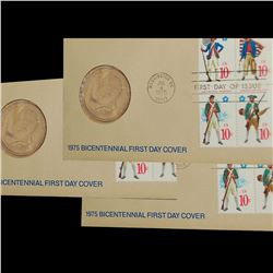 1975 American Bicentennial Commemorative Medal & Stamps First Day Cover - Paul Revere