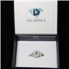 Image 3 : Sterling Silver Oval Halo Engagement Ring with  Round Side Stones, Oval Cubic Zirconia Size 6