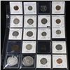 Image 1 : Page of 20 Mixed coins Morgan $1, Peace $1, Standing Liberty 25c, Barber 10c, Indian 1c, Buffalo 5c