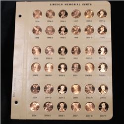 Complete Lincoln cent Gem Unc Red & Proof page 1996-2007 36 coins Including 12 Proofs