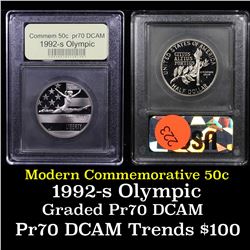 1992-S Olympic Modern Commem Half Dollar 50c Graded GEM++ Proof Deep Cameo By USCG