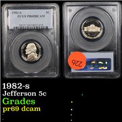 1982-s Jefferson Nickel 5c Graded pr69 dcam By PCGS