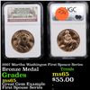 Image 1 : NGC 2007 Martha Washingon First Spouce Series Bronze Medal Graded ms65 By NGC