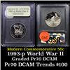 Image 1 : 1991-1995-p WWII Modern Commem Half Dollar 50c Graded GEM++ Proof Deep Cameo By USCG