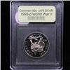 Image 2 : 1991-1995-p WWII Modern Commem Half Dollar 50c Graded GEM++ Proof Deep Cameo By USCG