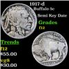 Image 1 : 1917-d Buffalo Nickel 5c Grades f, fine