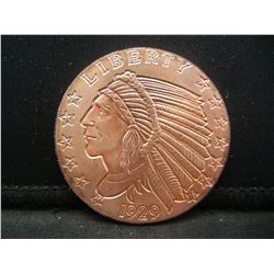 1929 Copper Round .999 Indian Head