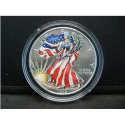1999 American Silver Eagle Colorized