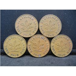 (5) 1949 Ten Pfennig