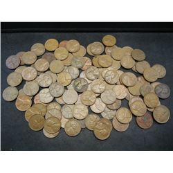 100 Lincoln Wheat Cents.