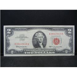 1963 $2 Red Seal United States Note.  Nice Crisp Note.  Serial # A 06415619A